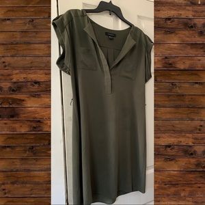 Olive Green Shift Dress